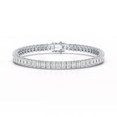 14.25 CT  Emerald Cut Tennis Lab Diamond Bracelet